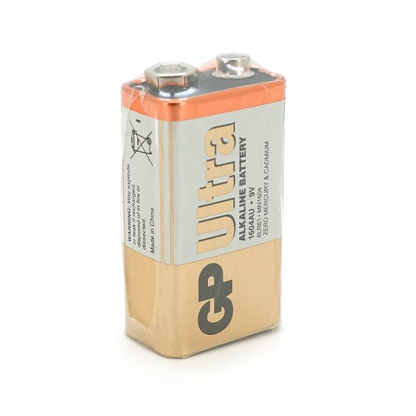 Батарейка лужна GP ULTRA ALKALINE 1604AU-S1, 9V, крона, 6LF22 10 (100шт.) х10(10шт.) х1 у вакуумному впакуванні ціна за 1шт