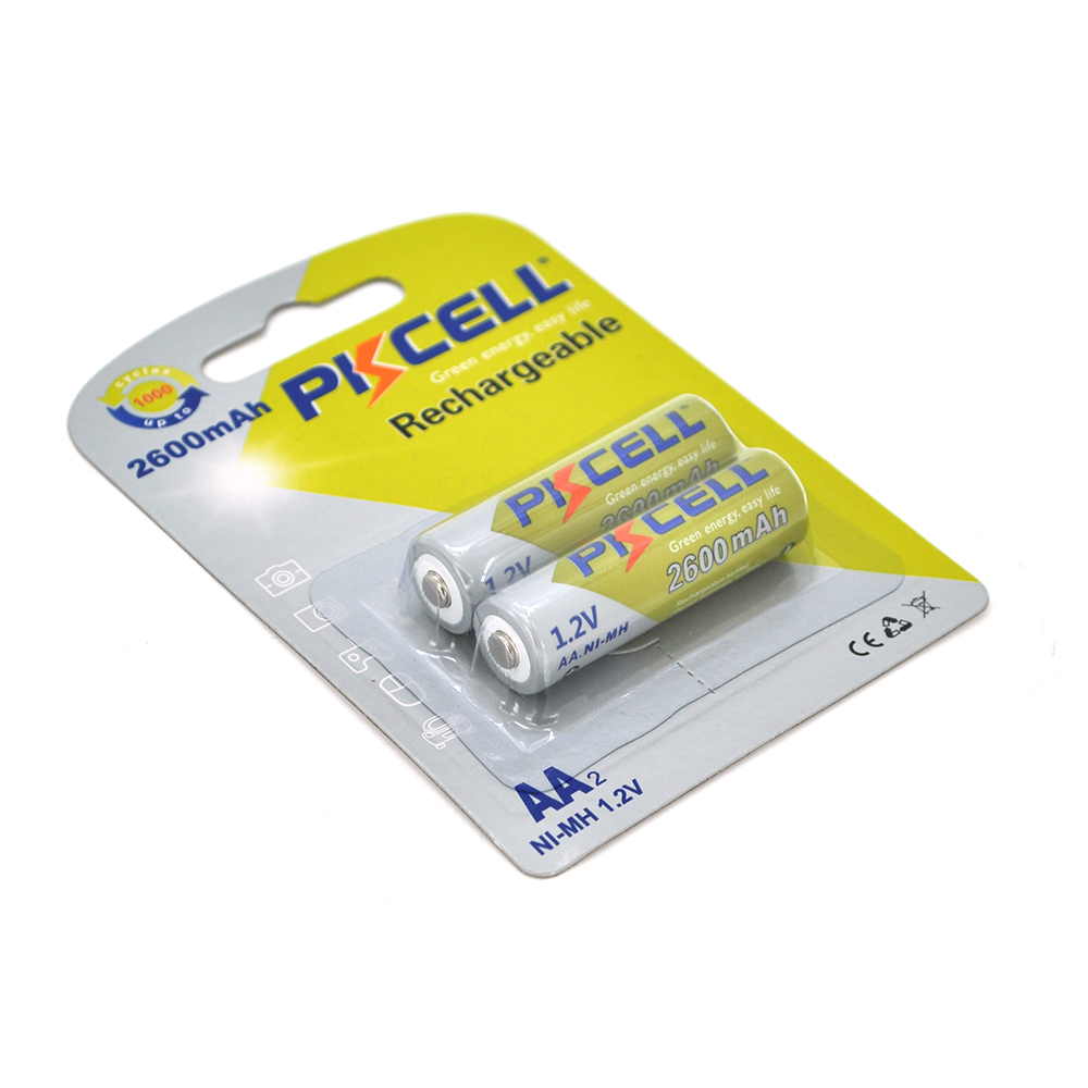 09328 Акумулятор PKCELL 1.2V AA 2600mAh NiMH Rechargeable Battery, 2 штуки у блістері ціна за блістер, Q12 - Зображення 1