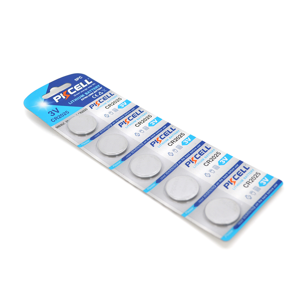09343 Батарейка літієва PKCELL CR2025, 5 шт у блістері (упак.100 штук) ціна за блист. Q30 - Зображення 1