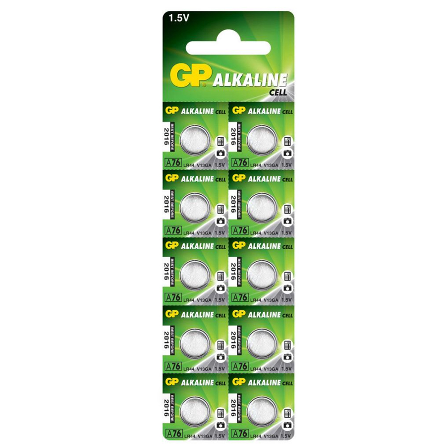 09546 Батарейка літієва GP A76-U10, 10 шт у блістері (упак.100 штук) ціна за блістер - Зображення 1