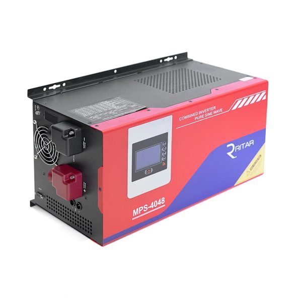 Гібридний інвертор RITAR RTSWm-MPPT-MPS-4048, 4000W, 48V, ток заряда 0-45A, 180-265V, MPPT (60А, 64-130Vdc)