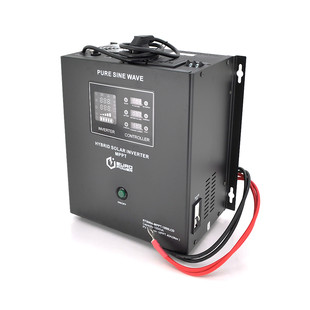 12662 Гібридний інвертор Europower RTSWm-MPPT-1000LCD, 700W, 12V, струм заряду 10A, 140-275V, MPPT (20 / 40А, 15-75Vdc) - Зображення 1