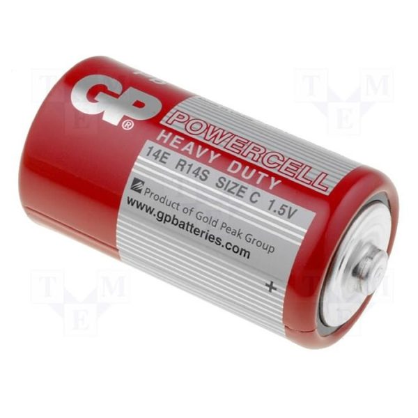 Батарейка GP POWERCELL 14ER-S2, LR14, C сольова, 2 шт