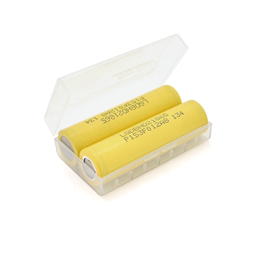 16854 Акумулятор 18650 Li-Ion LG LGDBHE21865, 1600mAh, 20A, 4.2 / 3.6 / 2.5V, Yellow, PVC BOX, 2 шт. в упаковці, ціна за 1 шт - Зображення 1