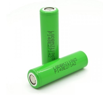 Акумулятор Li-Ion 18650 LG INR18650MJ1 (LG MJ1), 3500mAh, 10A, 4.2 / 3.65 / 2.5V, GREEN, 2 шт в упаковці, ціна за 1 шт