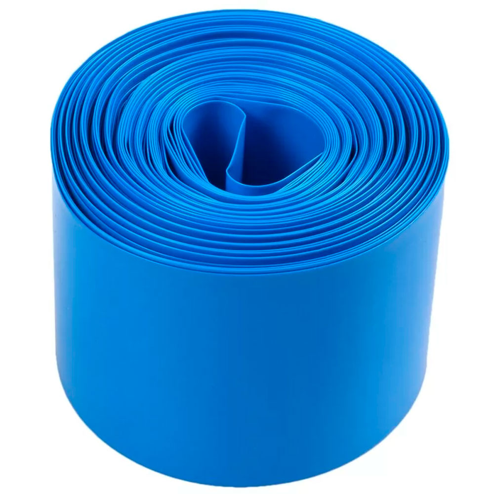 17825 Термоплівка PVC для складання акб LiFePO4, синя, ширина 110мм, (1 метр - 0,044Кг ), ціна за метр - Зображення 1
