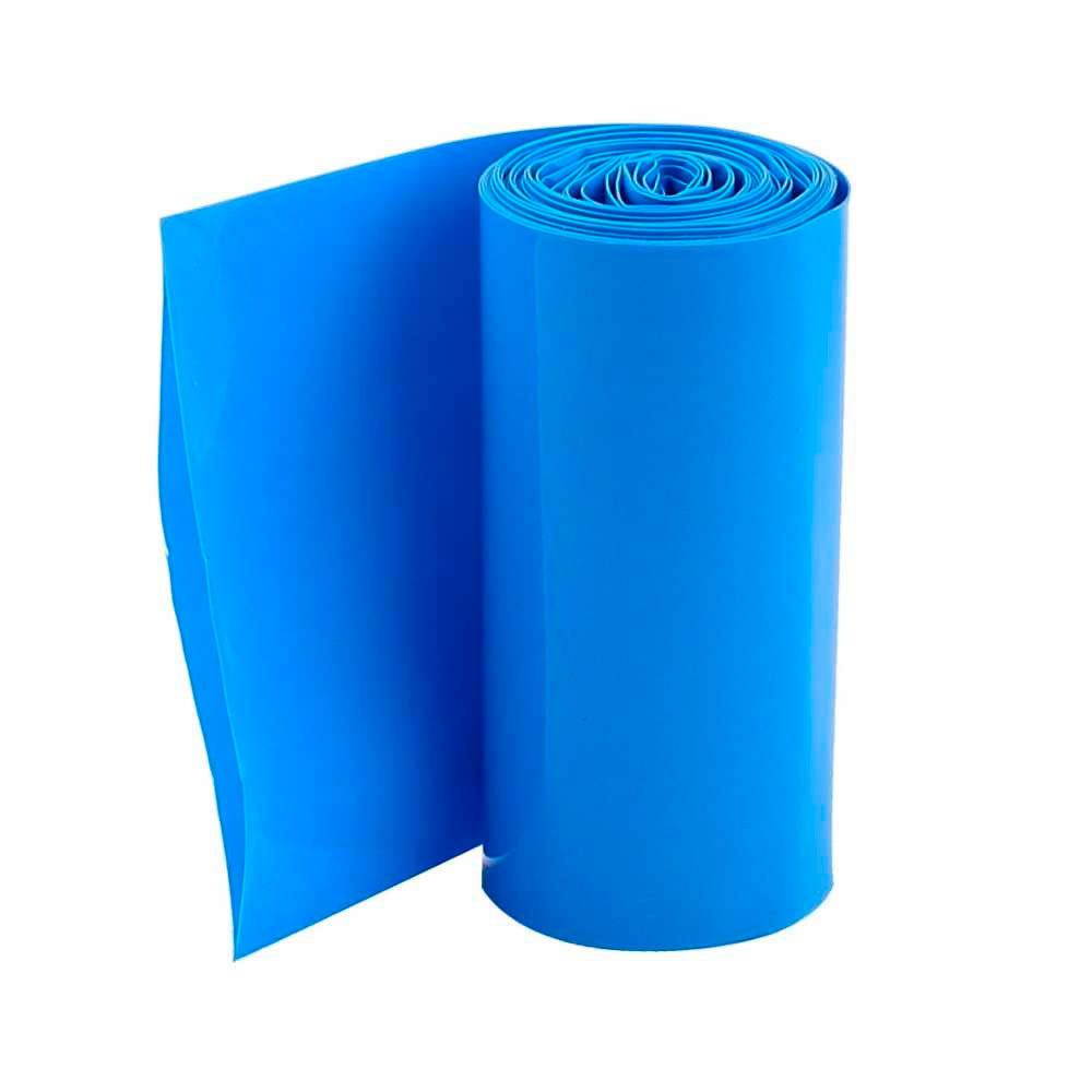 17827 Термоплівка PVC для складання акб LiFePO4, синя, ширина 210мм, (1 метр - 0,08 кг), ціна за метр - Зображення 1