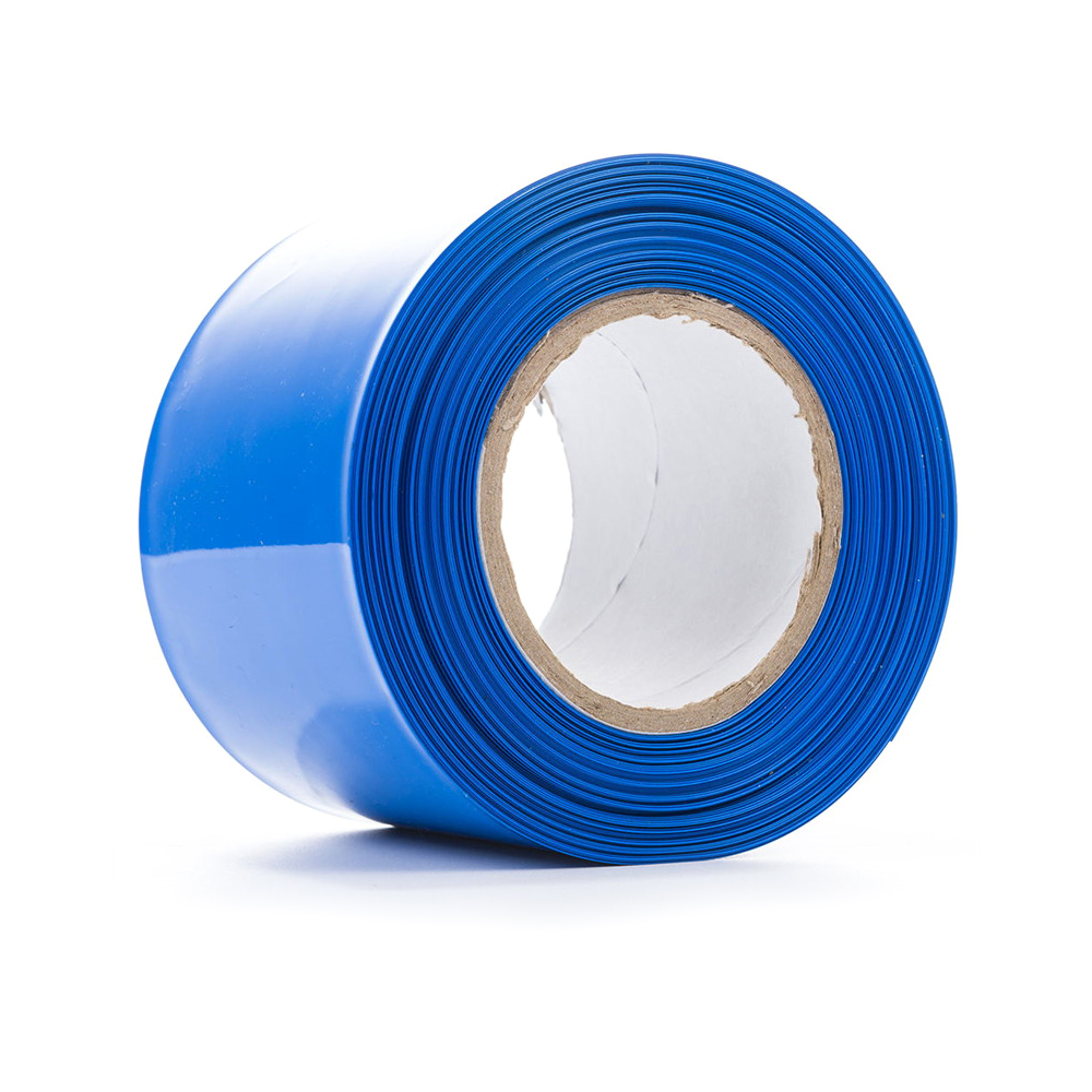 17829 Термоплівка PVC для складання акб LiFePO4, синя, ширина 250мм, (1 метр - 0,122 кг), ціна за метр - Зображення 1