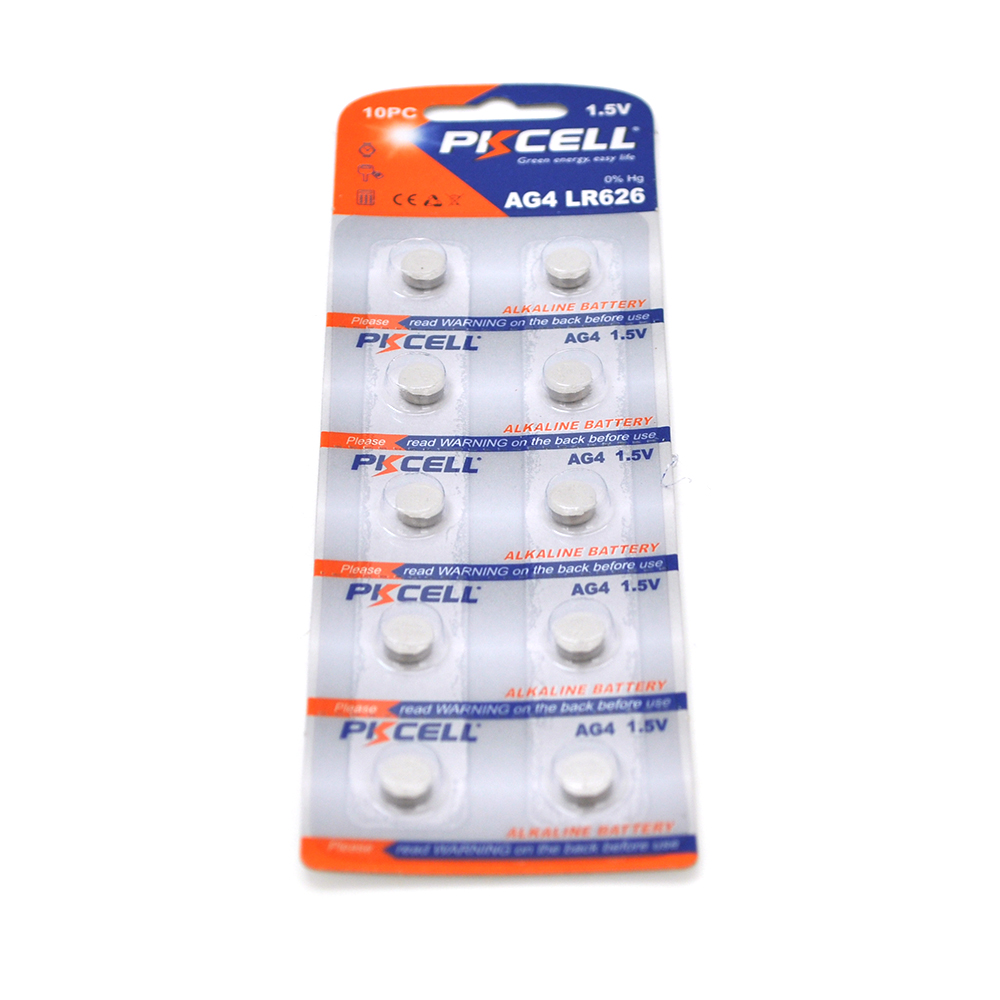 20402 Батарейка лужна PKCELL 1.5V AG4, 10 штук в блістері ціна за блістер, Q - Зображення 1
