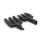 Кабельний розгалужувач MC4-3T, фотоелектричний 1500V, &lt;30A, 2,5мм2 - IP68, для монтажу сонячних систем, вогнестійкість UL94-VO, Q500 луджена мідь - Зображення 3