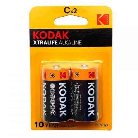 Батарейка лужна KODAK XTRALIFE LR14, 2шт в блістері, ціна за блістер