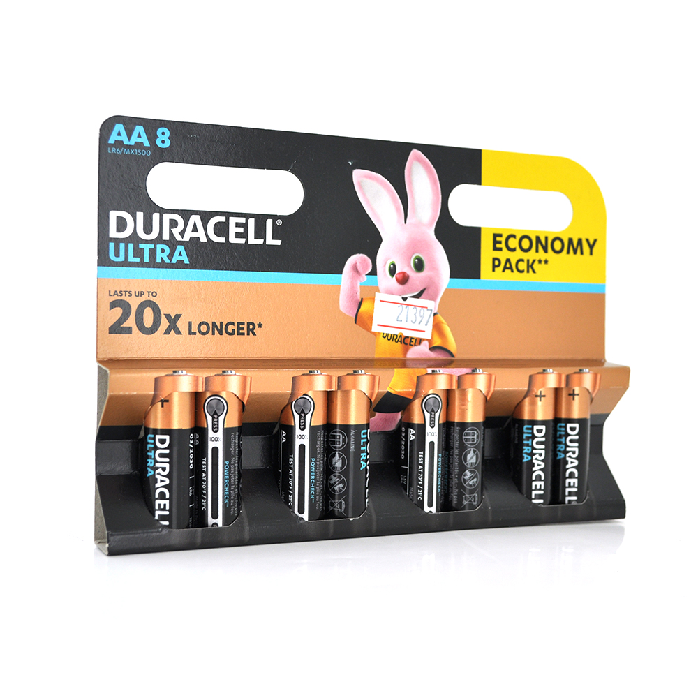 21397 Батарейка лужна DURACELL LR06 (АА) KPD ULTRA, 8шт в блістері, ціна за блістер - Зображення 1