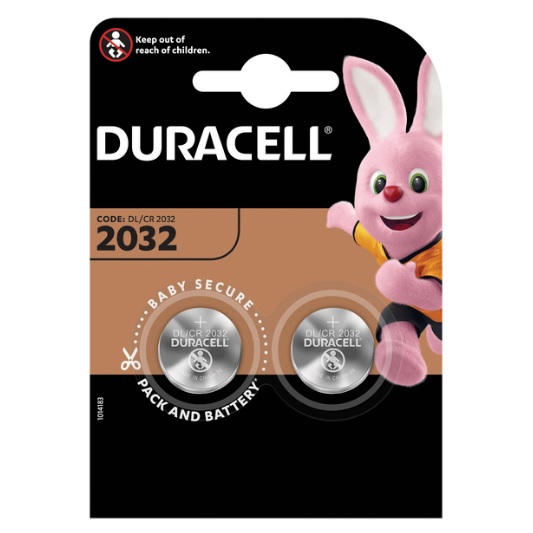 Батарейка літієва DURACELL DL2032, 2шт в блістері, ціна за блістер