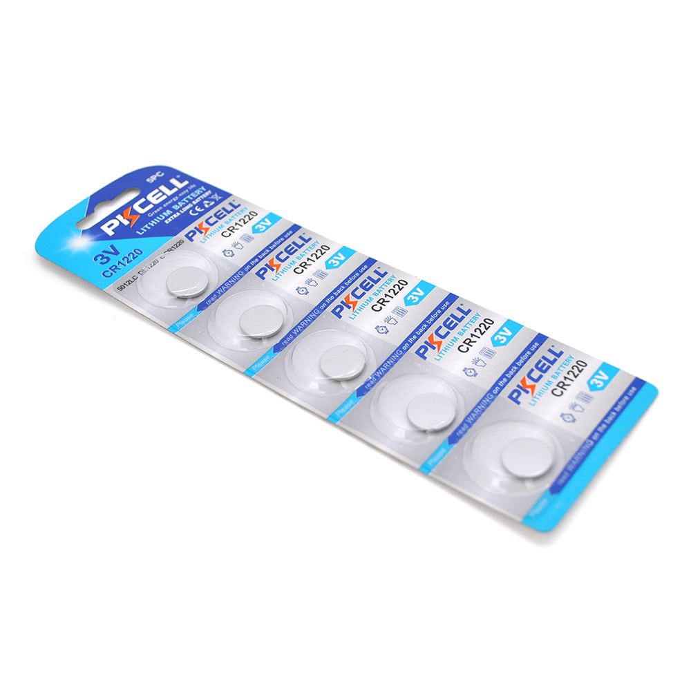 21797 Батарейка літієва PKCELL CR1220, 5 шт в блістері (упак.100 штук) ціна за бліст. Q30 - Зображення 1