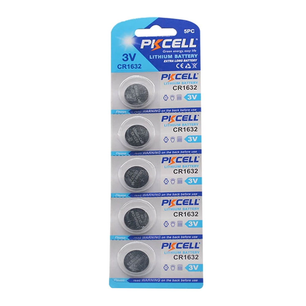 21801 Батарейка літієва PKCELL CR1632, 5 шт у блістері (упак.100 штук) ціна за блист. Q30 - Зображення 1