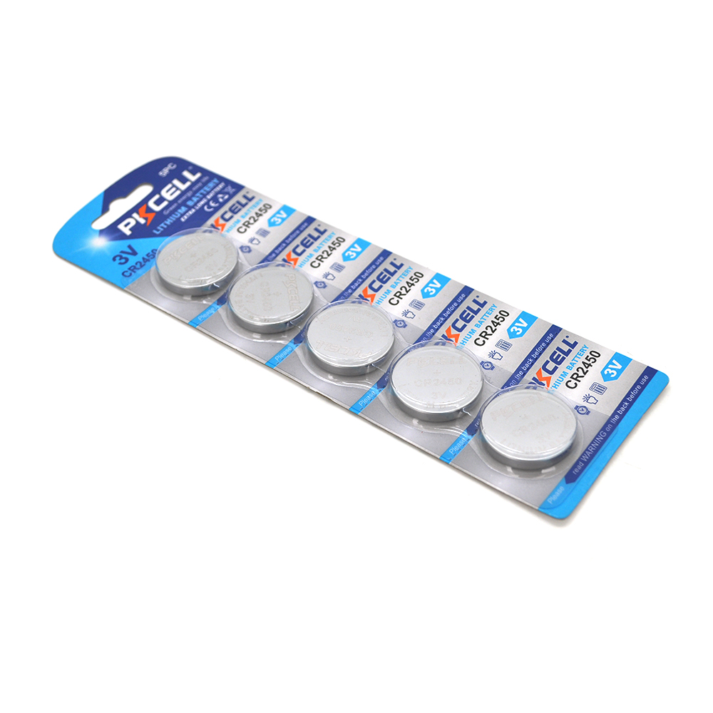 21803 Батарейка літієва PKCELL CR2450, 5 шт в блістері (упак.100 штук) ціна за бліст. Q16 - Зображення 1