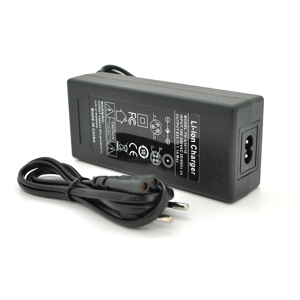 24036 Зарядний пристрій для акумуляторів Li-ion 63V1,1A,штекер 4pin,BOX - Зображення 1