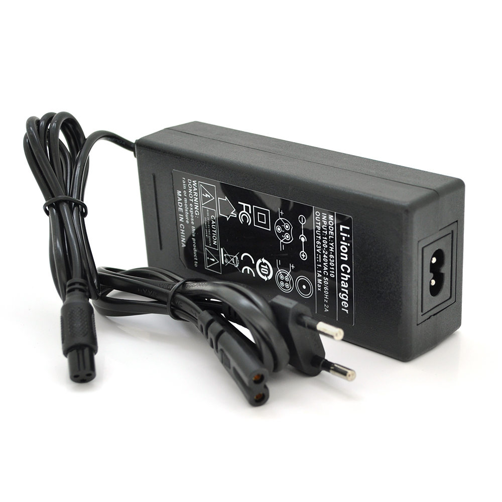 24037 Зарядний пристрій для акумуляторів Li-ion 63V1,1A,штекер 3pin,BOX - Зображення 1