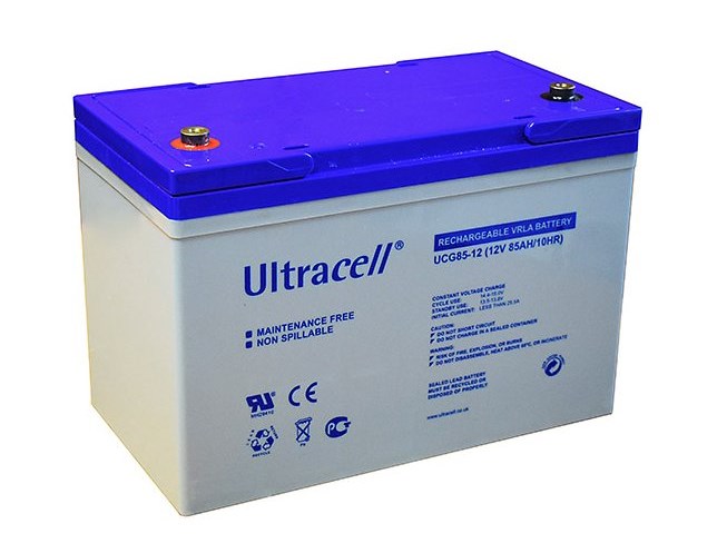 28581 Акумуляторна батарея Ultracell UCG85-12 GEL 12V 85 Ah (306 x 128 x 214) White Q1 / 67 - Зображення 1