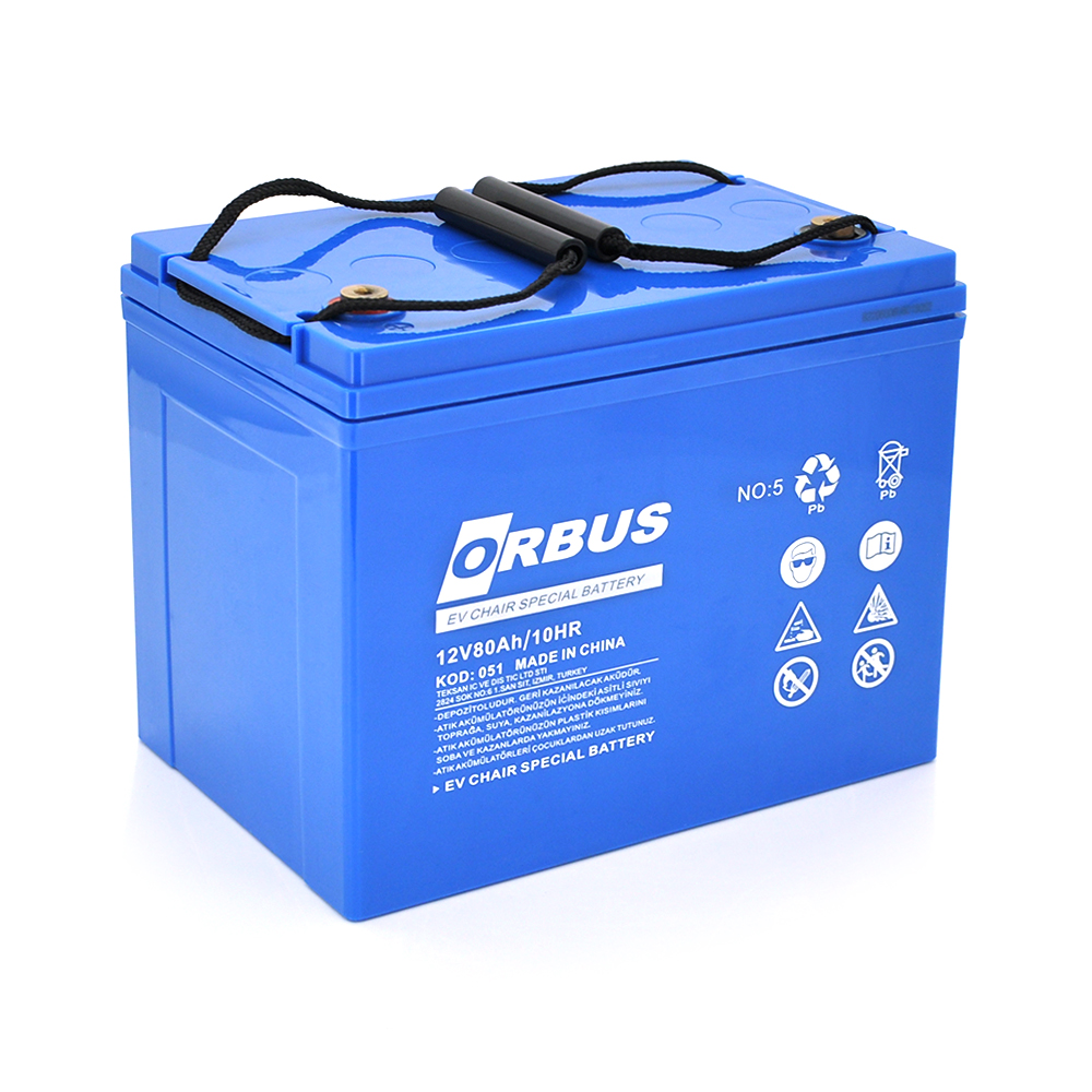29019 Акумуляторна батарея ORBUS EN-12-80 GEL 12V 80 Ah (260 x 168 x 215) 24kg Q1 / 48 - Зображення 1