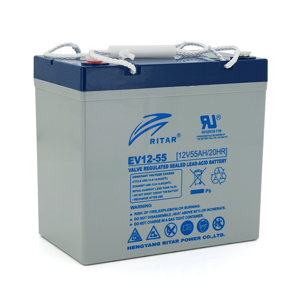 29489 Тяговий акумулятор RITAR EV12-55,12V 55Ah, M5 (229 х 138 х 211(216)), Q1 - Зображення 1