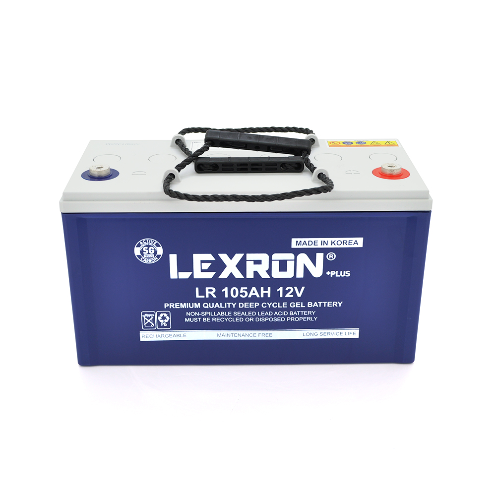 29824 Акумуляторна батарея Lexron LR-DCK-12-105 Carbon-Gel 12V 105AH DEEP CYCLE (330 x 171 x219) 31 kg - Зображення 1