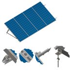 Комплект книжкової системи кріплень НА 5 ФОТОМОДУЛЕЙ / розмір модуля(2278х1133х35)(кут 25,алюміній)