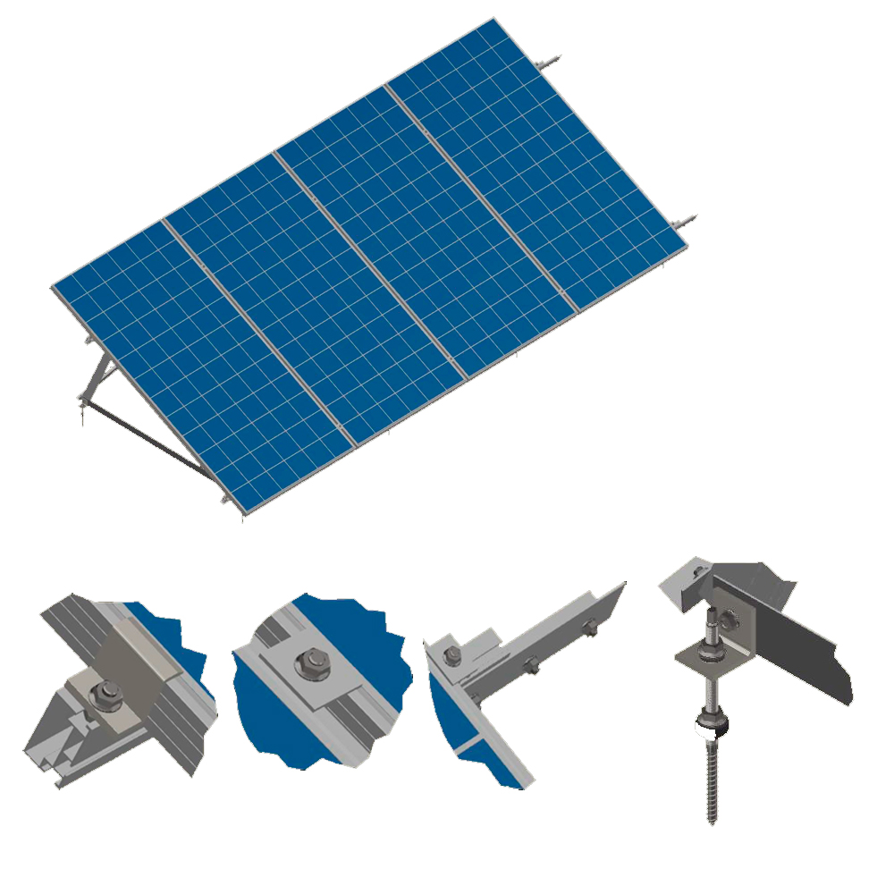 36280 Комплект книжкової системи кріплень НА 5 ФОТОМОДУЛЕЙ / розмір модуля(2278х1133х35)(кут 25,алюміній) - Зображення 1