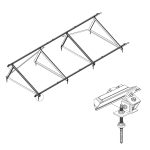 Комплект книжкової системи кріплень НА 5 ФОТОМОДУЛЕЙ / розмір модуля(2278х1133х35)(кут 25,алюміній) - Зображення 2