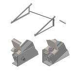 Комплект альбомної системи кріплень НА 2 ФОТОМОДУЛЯ / розмір модуля(2278х1133х35)(кут 30,алюміній)