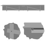 Комплект альбомної системи кріплень НА 2 ФОТОМОДУЛЯ / розмір модуля(2278х1133х35)(кут 30,алюміній) - Зображення 4