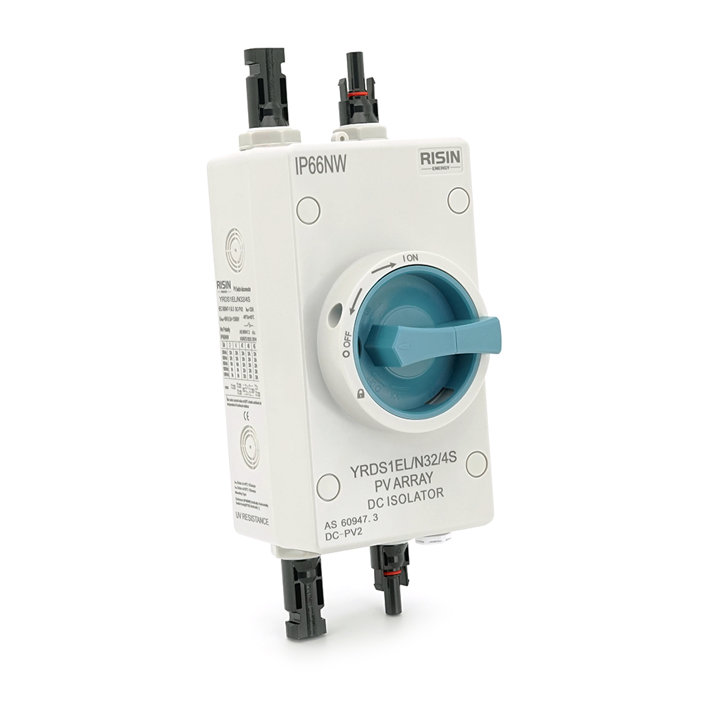 36334 Ручний вимикач Risin, 1000V, 32A, 1St, IP66, вхід верх-низ, Grey - Зображення 1