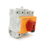 Поворотний вимикач з фіксатором, YRO YRDS1DB / N32 / 4, під DIN рейку, 1000V, 32A, 4P, Grey / Orange