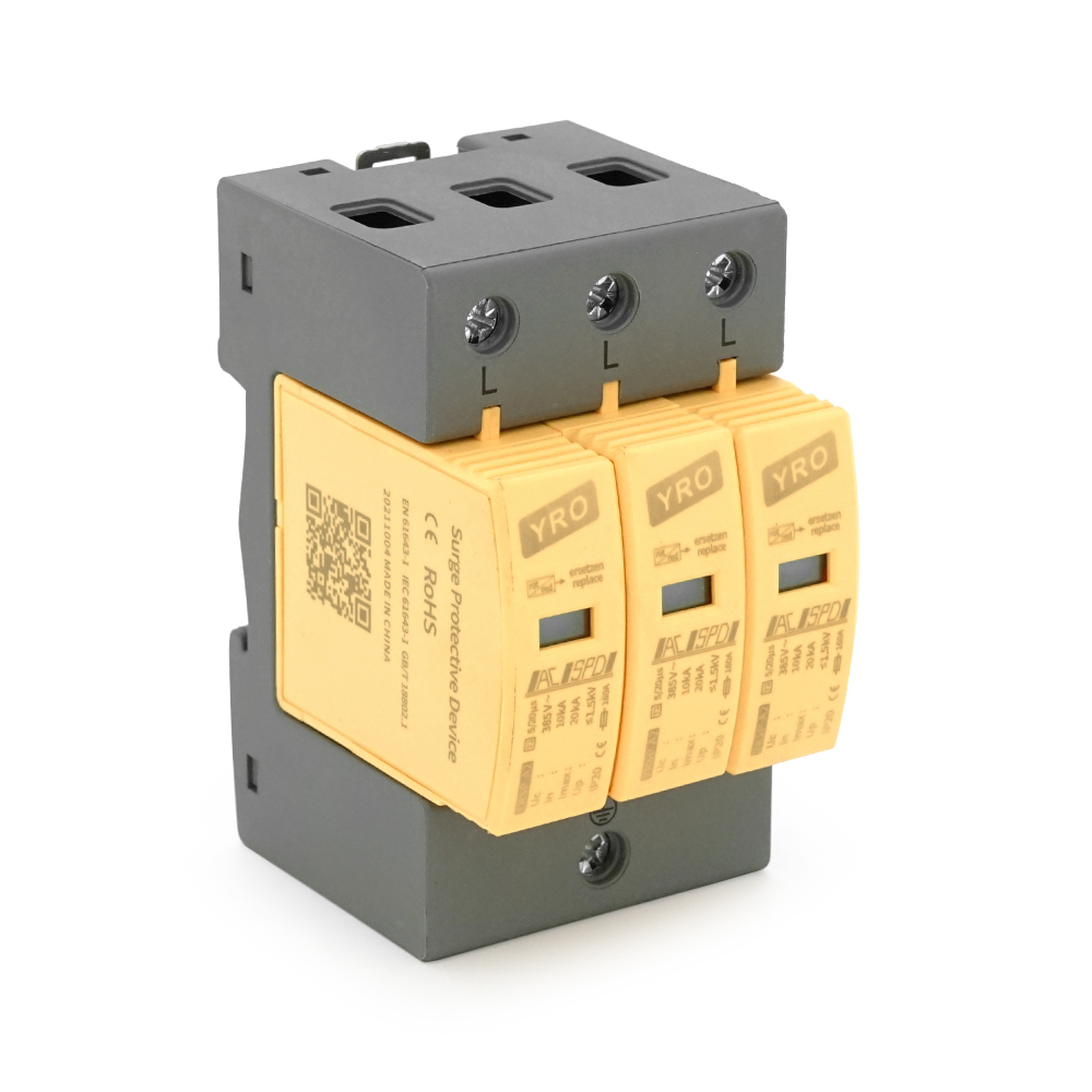 36611 Фотогальванічний захист від перенапруги змінного струму YRSP-A2, 3P, 10-20кA, AC385V - Зображення 1