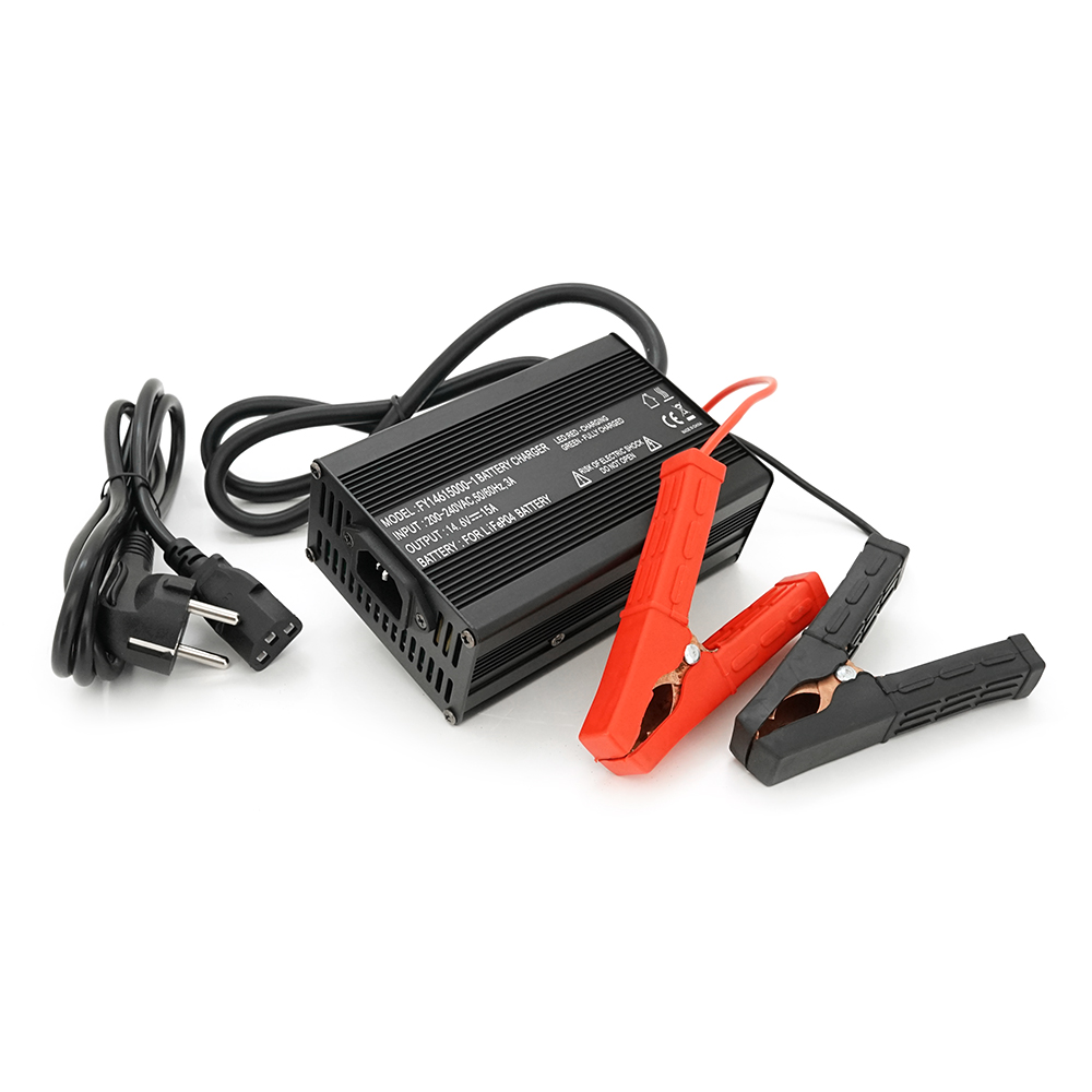 36792 Зарядний пристрій для акумуляторів LiFePO4 12V(14,6V),4S,15A, крокодили,135x90x50mm - Зображення 1