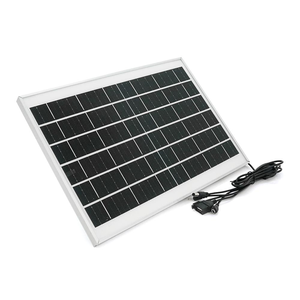 36974 Сонячна панель 12W. Напруга 6В. Струм 2А. Вихід USB-A, mini-USB, micro-USB, DC 5.5×2.5 мм, DC 2.5×0.7 мм. 355×247×15 мм. 620 р. - Зображення 1