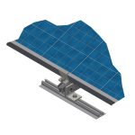 Комплект альбомної системи кріплень НА 5 ФОТОМОДУЛІВ / розмір модуля( 2278х1133х35)(кут 30,алюміній)полегшена