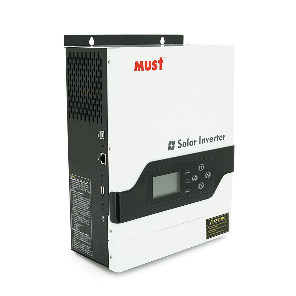 37155 Гiбрiдний ДБЖ MUST PV18-1512VPM, 1500W, 12V, ток заряда 10 / 20А, 160-275V, MPPT (60А, 15-145 Vdc) - Зображення 1