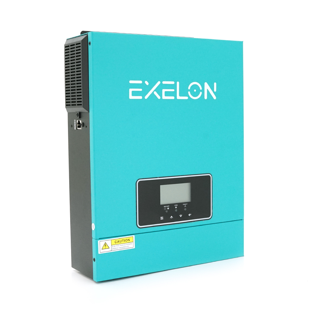 37171 Інвертор Exelon EXS-3000 / 24, 3200VA, 24V, струм заряду 0-60A, MPPT (30-400VDC, 80A), 357x273x95mm, 4.8 kg - Зображення 1
