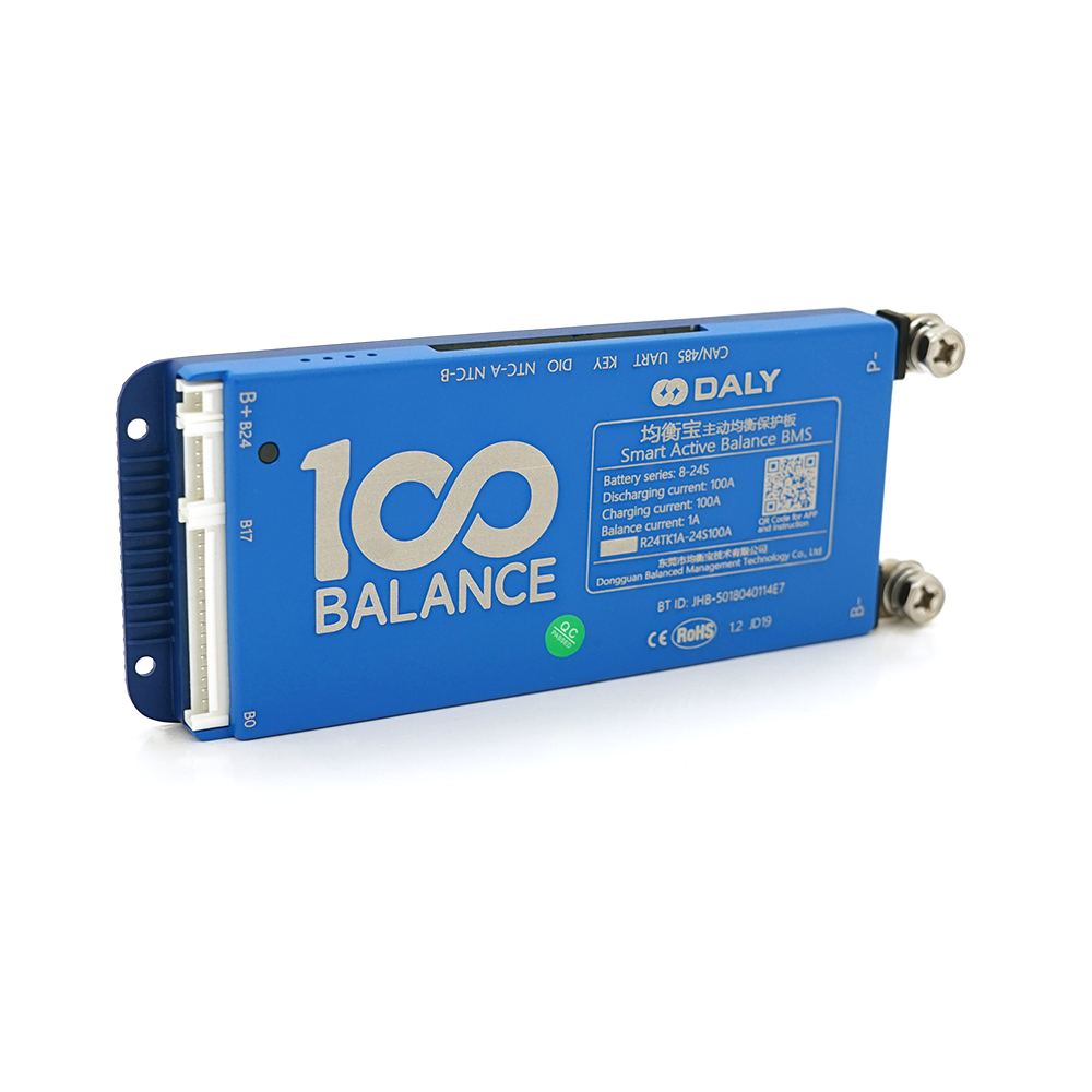 37342 Universal BMS smart плата DaLy LiFePO4 8-24S 100A з Bluetooth + CAN + активний балансир 1A - Зображення 1