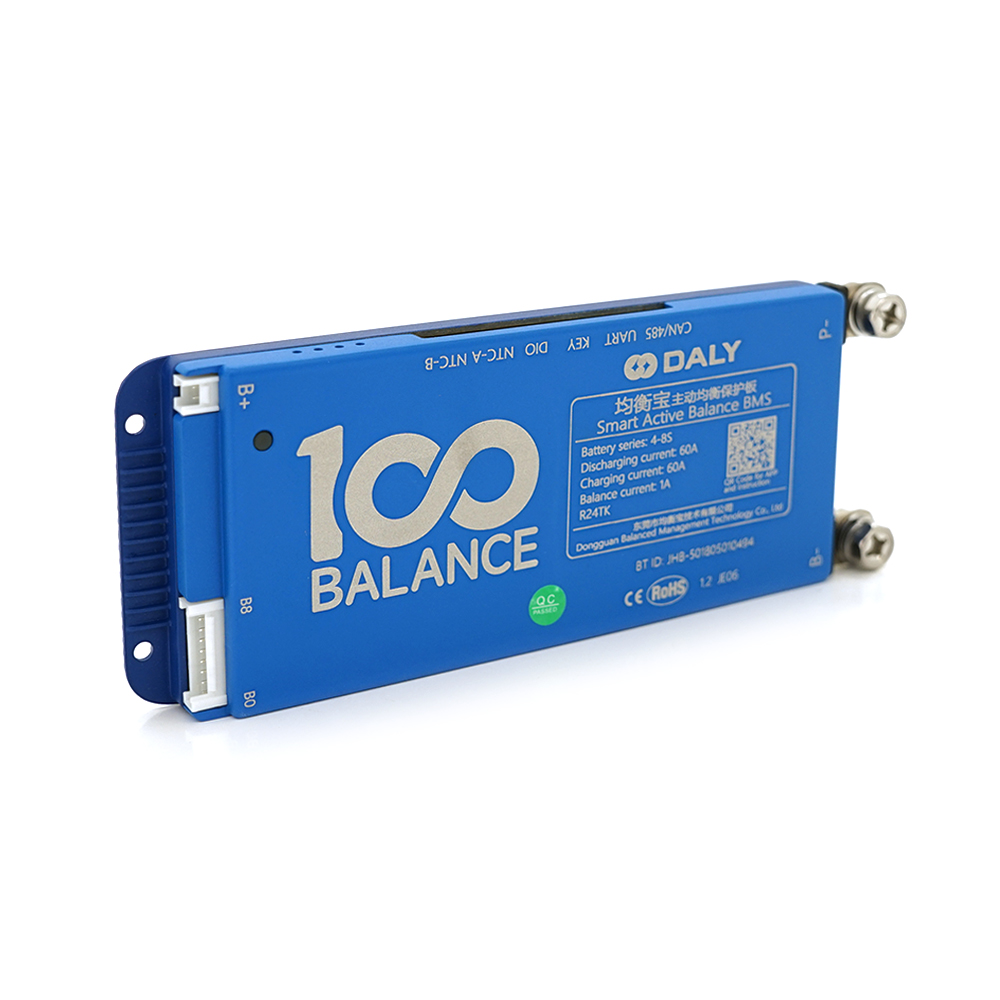 37397 Universal BMS smart плата DaLy LiFePO4 4-8S 60A з Bluetooth + CAN + активний балансир 1A - Зображення 1