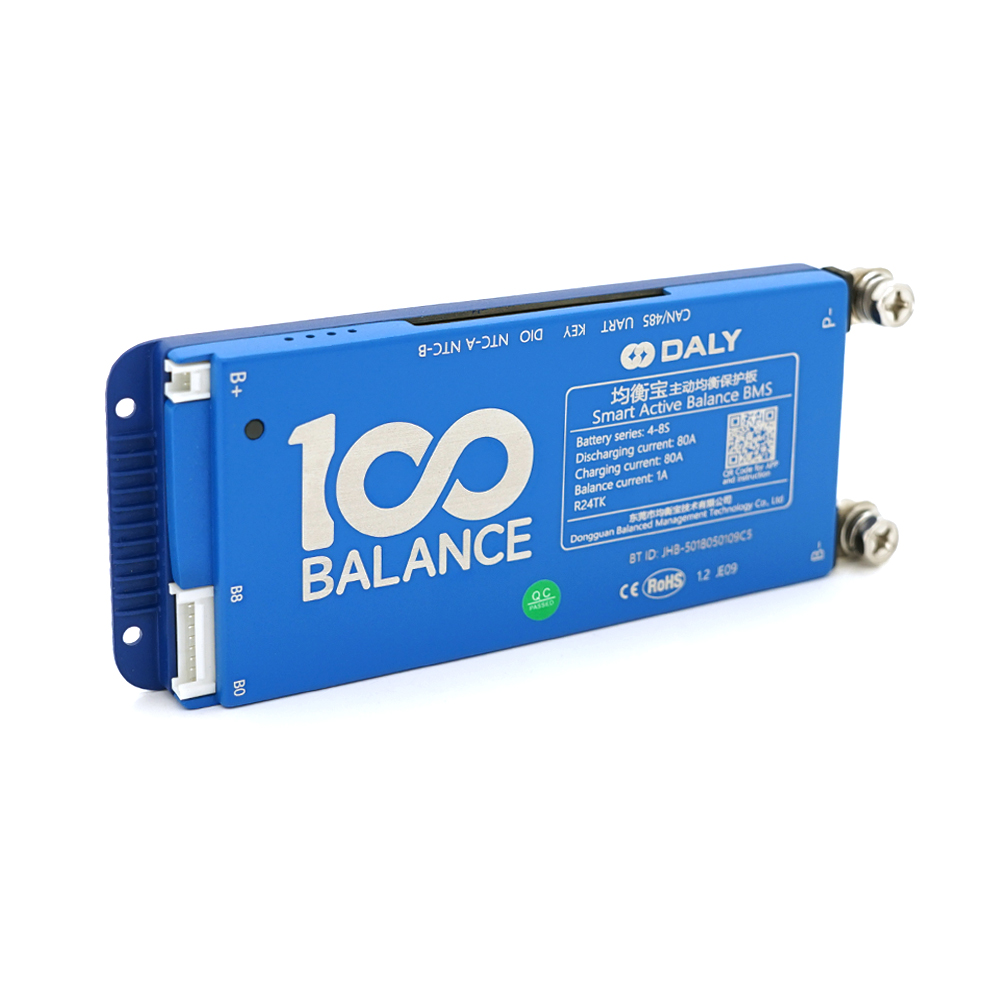 37399 Universal BMS smart плата DaLy LiFePO4 4-8S 80A з Bluetooth + CAN + активний балансир 1A - Зображення 1