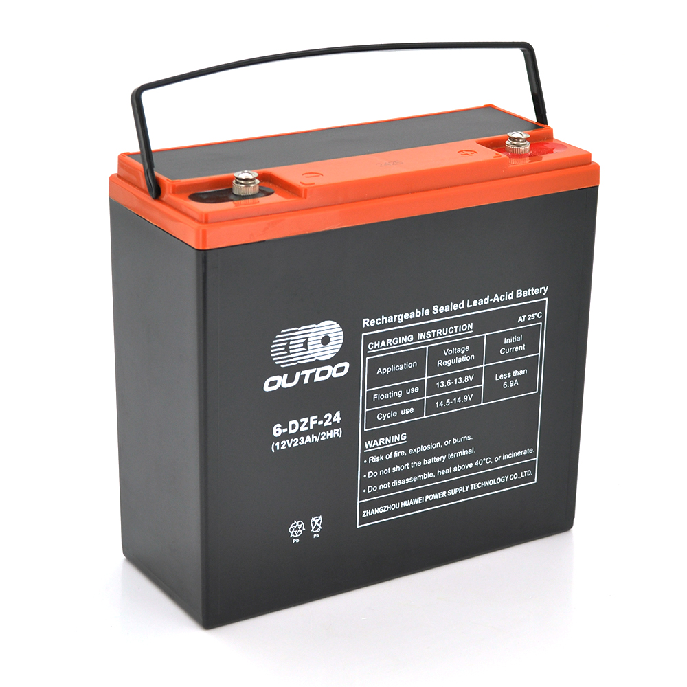 37854 Мотоакумулятор Мото OUTDO 6-DZM-24 GEL (6-DZF-24 (12V 20A)( 180 х 78 х 170 ) - Зображення 1