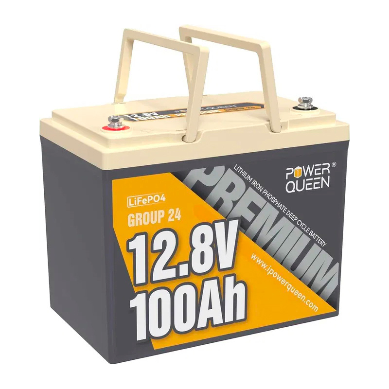 38298 Акумуляторна батарея LiFePO4 Power Queen 12V 100Ah Pro, 1280Wh, BMS 100A, 329*172*214мм - Зображення 1