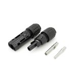 Коннектор MC4 1500V, 50A, луджений-мідний трубчастий, під перетин 2.5-4мм&sup2;, 0.5мОм, вогнестійкість UL94-VO, IP68, Q500, Black