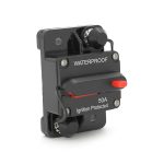 Автоматичний вимикач запобіжник однополюсний постійного струму 12-48V, GG-CB5 Waterproof 50A