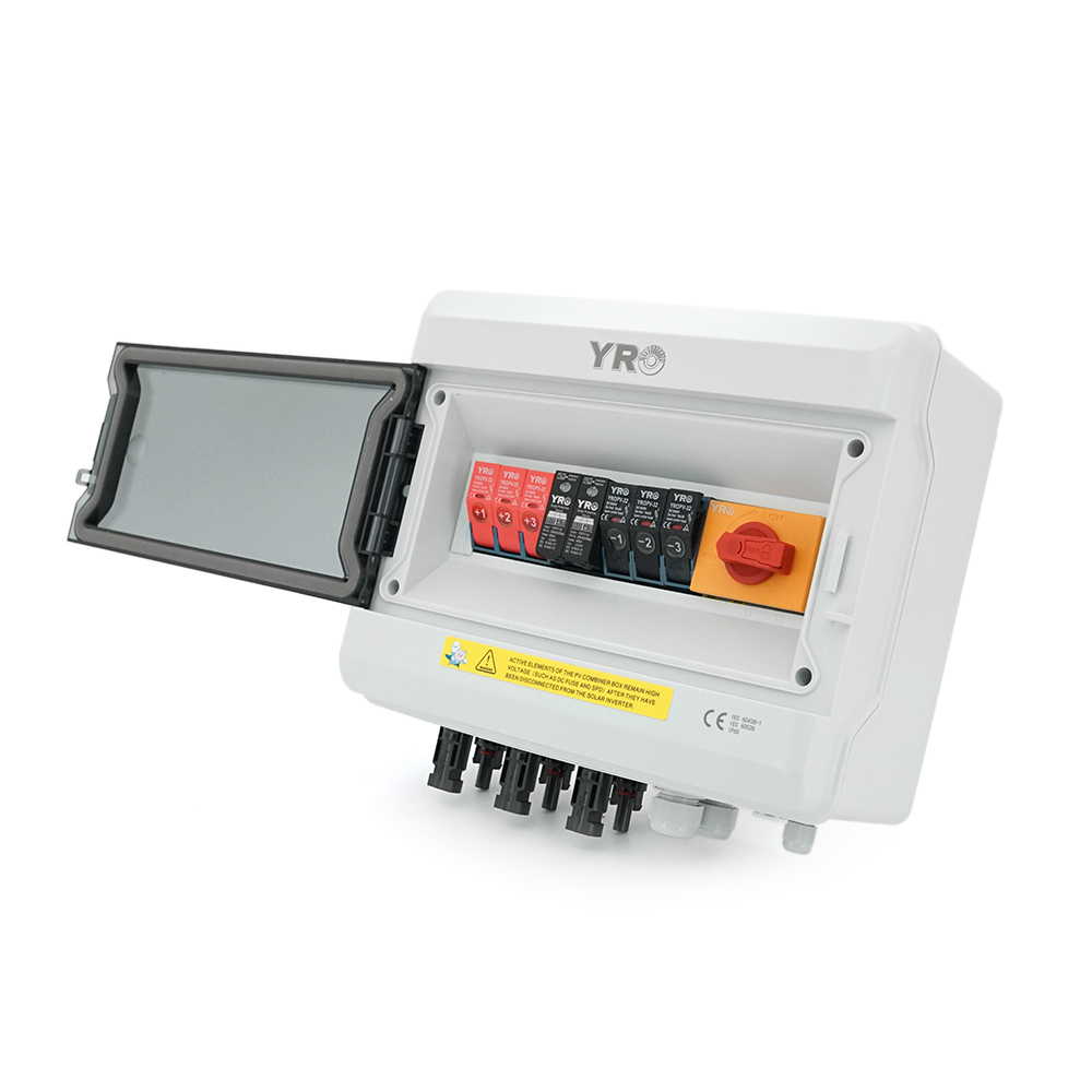 39157 Комбінатор для сонячних систем YRPVB-3 / 1CB DC1000V з блискавкозахистом (3 входи / 1 вихід) (струм 32А 1000В) - Зображення 1