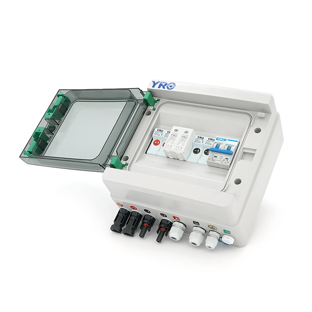 39159 Комбінатор для сонячних систем YRPVB-2 / 1CB DC550V з блискавкозахистом (2 входи / 1 вихід) (струм 20А 550В) - Зображення 1