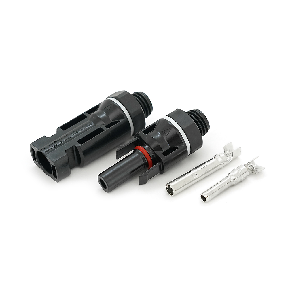 39179 Коннектор MC4 PV-LTM4 1000V, <30A, луджений-мідний під затискач, U-подібний, під перетин 2,5-6 мм², PANEL TYPE. IP68, -40℃--+85℃, Q400 Black - Зображення 1