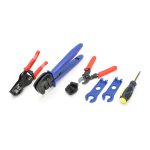 Набір інструментів YRO SITK9 для монтажу сонячних систем, 9 предметів, зачищення, обтискання, викрутки, ключі для роз&apos;ємів. чохол на змійці - Зображення 2